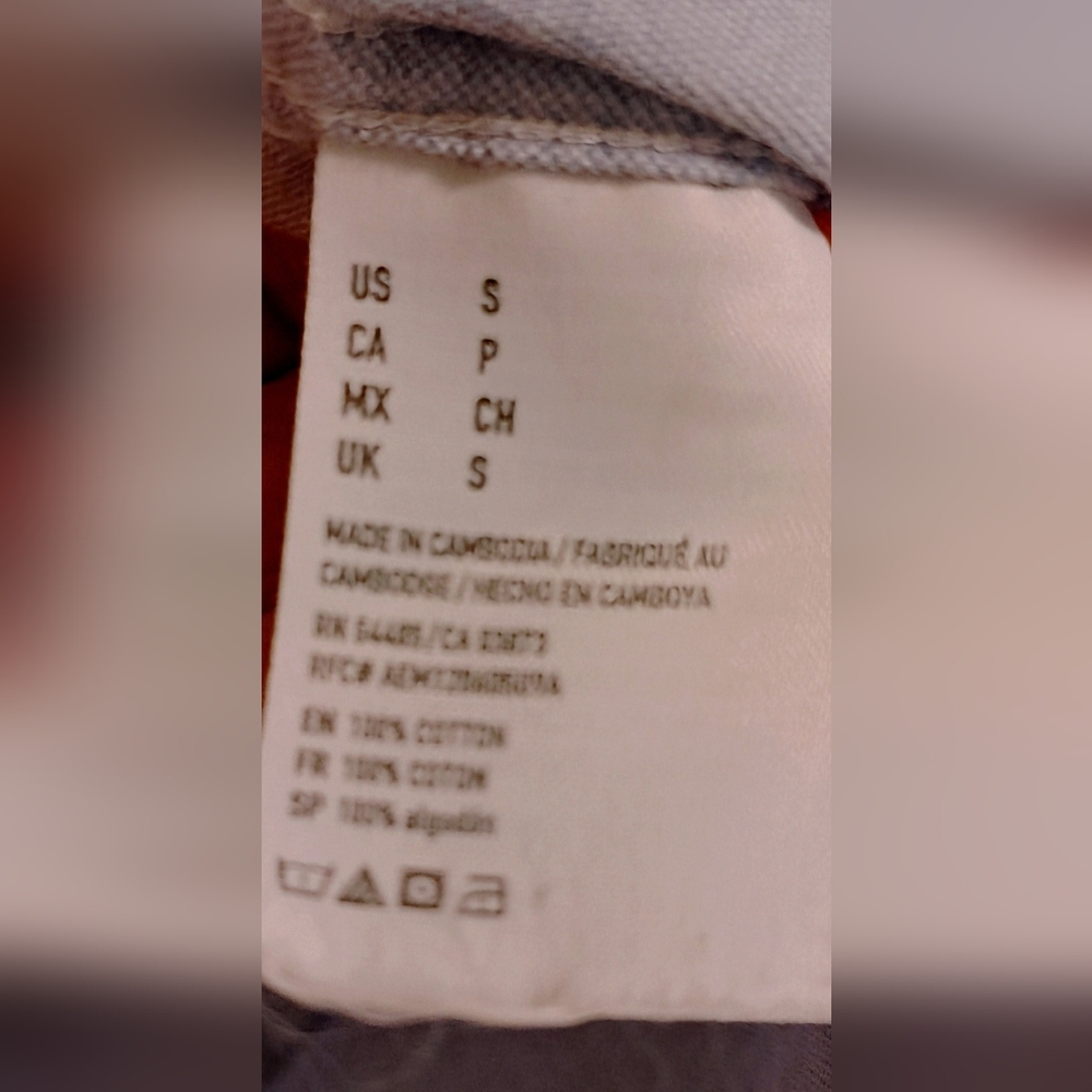 (4/$20) American Eagle Men's Blue Classic Fit Button Down Shirt, Size S - Picture 5 of 5